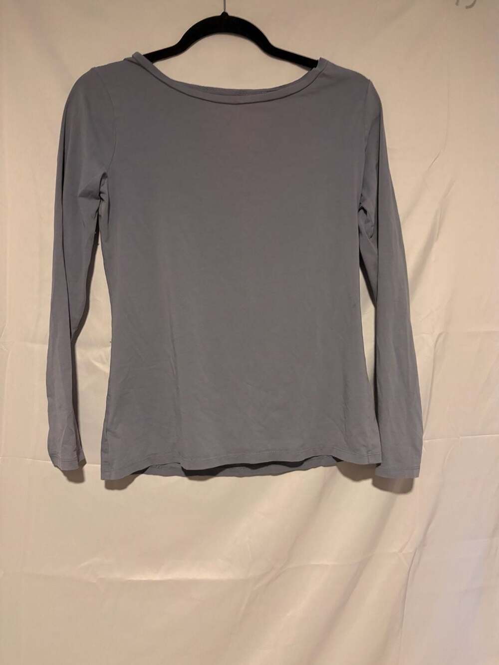 Ann Taylor Long Sleeve Top Size S Blue Cotton Blend